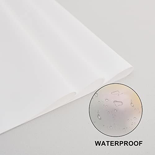 BEISHIDA Floral Wrapping Paper, 100 Pcs Matte, White, Floral Design, Waterproof, for Bouquet, Florist Supplies, Wedding, Graduation - Image 3