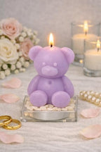 30 Pcs Baby Shower Favors Mini Bear Candles Party Favors, Handmade Bear Shaped Candles Bulk for Baby Shower Boys Girls, Wedding Favors, Baptism Guest Favors (Lavender) - Image 2