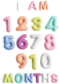 Lucy Darling Felt Baby Monthly Milestone Numbers – Signs & Photo Props – Soft Letters & Numbers for Baby Announcement, Newborn Photography – Pastel by LucyDarling