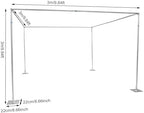 Adjustable Wedding Arches for Ceremony, 4 Post Hardware Kit, Outdoor Wedding Party Stand, 4 Post Backdrop Stand Kit Wedding Decorations Arch Square Backdrop Stand, 9.84 * 9.84 * 9.84ft Silver - Image 3