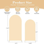 Champagne Arch Covers 2 Set 7.2 and 6ft Champagne Arch Backdrop Cover Spandex Fitted Wedding Arch Stand Covers for Birthday Party Baby Shower Bridal Shower Wedding Banquet Photo Balloon Arch Backdrop - Image 6