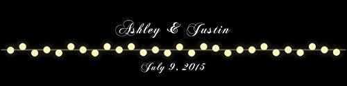 Black Background with Glowing Market Lights Wedding Water Bottle Labels Engagement Party 100 Labels - Image 2