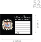Andaz Press Personalized Share a Memory Cards, Ivory Floral Custom Photo 4" x 6" Cards for Wedding, Birthday, Funeral, Celebration of Life, Retirement, Graduation, Going Away, Life Memories, 52-Pack - Image 5