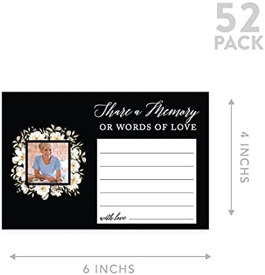 Andaz Press Personalized Share a Memory Cards, Ivory Floral Custom Photo 4" x 6" Cards for Wedding, Birthday, Funeral, Celebration of Life, Retirement, Graduation, Going Away, Life Memories, 52-Pack - Image 5
