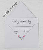 50 Blank RSVP Cards with White Envelopes-Floral Style Response Card-RSVP for Wedding-Rehearsal Dinner-Baby Shower-Bridal Shower-Engagement Party Invitations - Image 6