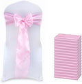 MDS® Pack of 100 Satin Chair Sashes for Wedding & Events – Pink by MDS