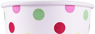 Karat [20oz - 600 ct] Paper Ice Cream Cups & Soup Bowls for Hot/ Cold Food - Ideal for Soup, Ice Cream, Gelato, Yogurt and Snacks - Dots - Image 2