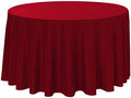 Polyester Round Tablecloth 120" Ideal for 60 inch round table (Cranberry) by KS+Linens