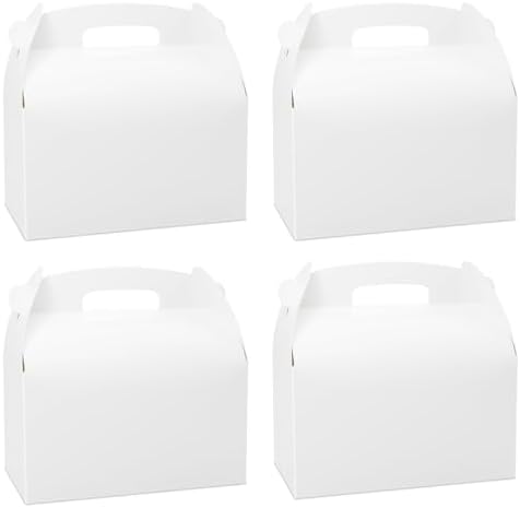 30Pcs 9 Inch White Large Gable Gift Boxes, Party Favor Treat Boxes by Oletx