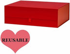 Extra Large Red Gift Box 3 Pack 16.5x14x5.5 Inches,Gift Boxs for Presents with Lid Magnetic Closure Collapsible,Bridesmaid Proposal Box,Birthday, Christmas,for Clothes and Large Gifts - Image 7