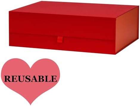 Extra Large Red Gift Box 3 Pack 16.5x14x5.5 Inches,Gift Boxs for Presents with Lid Magnetic Closure Collapsible,Bridesmaid Proposal Box,Birthday, Christmas,for Clothes and Large Gifts - Image 7