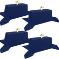 4 Pack Rectangle Tablecloth 90x156Inch Navy Blue Polyester Table Cover for Wedding Dining Table Buffet Parties Banquet Decoration（Navy Blue） by JALANCY
