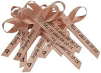 25 Personalized Ribbons Assesmbled Bows Custom Bridal Shower Favor Party Favors Wedding Bridesmaid Memorial Ribbons Funeral Baby Invitations Mis XV años Quinceanera (Moonstone) - Image 6