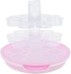 3-Tiers Cupcake Holder Cupcake Carrier with Lid and Handle Portable Desserts Storage Container Box for Pie, Cookies 24 Cupcakes (Pink) - Image 5