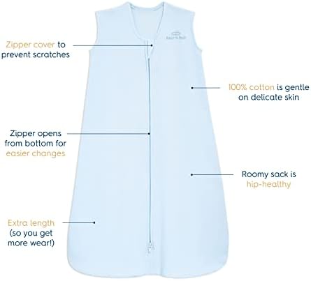 HALO SleepSack, 100% Cotton Wearable Blanket, Swaddle Transition Sleeping Bag, TOG 0.5 - Image 2