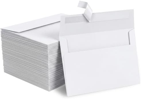 1000 Pack Goefun A4 White Envelopes Self Seal, 4.25 x 6.25 by Goefun