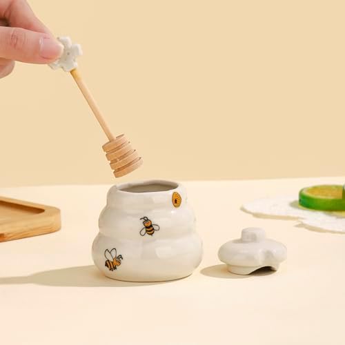 12-Pack Ceramic Beehive Honey Pot with Dipper，Honey Jar Serving Set with Exquisiting Package for Wedding Favor,Bridal Shower Favor, Baby Shower Favor，Party & Home Kitchen (12) - Image 7