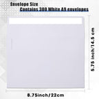 SATINIOR 300 Pieces Invitation Envelopes V Flap,A9,White - Image 2