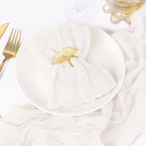 DeZerlor Ivory White Washable Cheesecloth Napkins Set of 100 for Party - Image 3