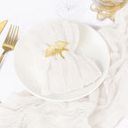 DeZerlor Ivory White Washable Cheesecloth Napkins Set of 50 for Party - Image 3
