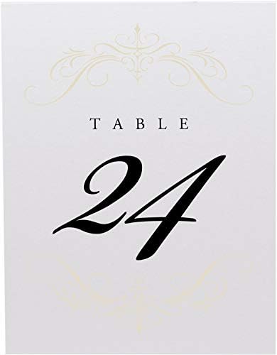 Classic Flourish Table Numbers, Ivory, 1-90 - Image 4