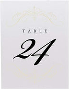 Classic Flourish Table Numbers, Ivory, 1-100 - Image 4