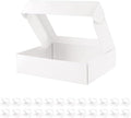 25 White Bakery Boxes with Window, Cookies Boxes for Strawberry by BAKIPACK