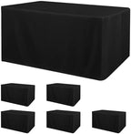 Obstal 6 Pack Table Clothes for 4 Foot Rectangle Tables, Black by Obstal