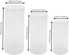3-Piece Clear Acrylic Pedestal Display Stands Set, 77lbs Load Capacity, Round Cylinder Pedestal Display Plinth Pillars, Modern Display Columns, Large Cylinder Plinths Elegant Display Stand (3-Piece) - Image 5