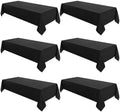 VidaFete Classic Series 6 Pack 60x102inch Black Rectangle Tablecloth by VidaFete