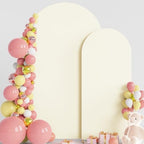 Wokceer Arch Backdrop Cover 7.2FT, 6FT Ivory Arch Covers Stretchy Backdrop by Wokceer