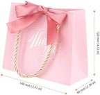 HOZEON 100 Pack Pink Thank You Gift Bags with Handles, 5.5x4.7x2.5 Inches Mini Party Favor Bags for Wedding, Baby Shower, Birthday Celebrations - Image 2