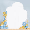 White Wedding Arch Cover Set of 3 (7.2FT, 6.6FT, 6FT) Arch Frame Covers Spandex Fitted Arch Backdrop Cover for Round Top Chiara Arch Backdrop Stands Cover for Wedding Shower Prom Birthday Party Decor by PATYDEST