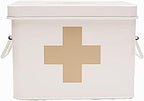 Lassos Boutique Retro Enameled First Aid Box for Medicine Storage and Home Decor with Lid and Removable Tray by Lassos+Boutique