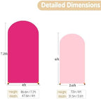 Pink Arch Cover 7.2FT 6FT Hot Pink Stretch Spandex Wedding Backdrop Cover - Image 6
