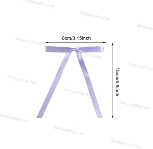 400 Pcs Purple Satin Ribbon Bows Cake Toppers - Image 5