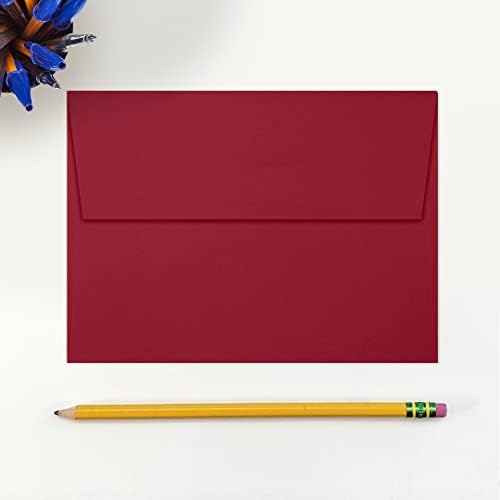 LUXPaper A7 Invitation Envelopes | Peel & Press | 5 1/4" x 7 1/4" | Garnet Red | 80lb. Text | 250 Qty - Image 4