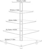 YestBuy Cupcake Stand, 5 Tier Square Cupcake Tree Tower, Clear Cupcake Holder, Pastry Display Rack for Party, Wedding, Baby Shower - Image 5