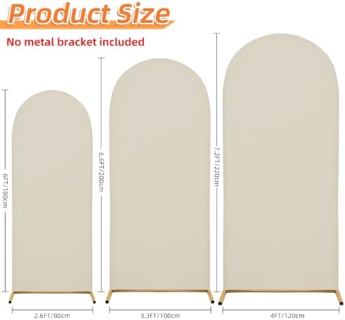 Set of 2 Wedding Arch Cover Stretchy Spandex Fabric Backdrop for Arch Stand - Image 2