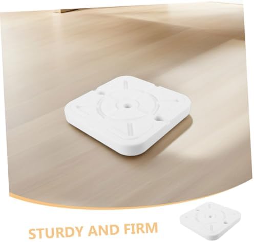 6 Piece White Plastic Balloon Stand Bases for Party Decorations - Image 3