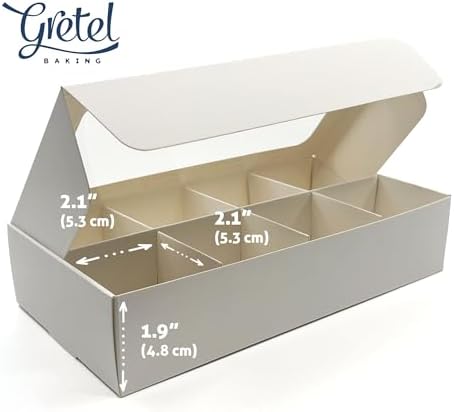 20-Ct White Treat Boxes, 8.75x4.5x1.9in, Window & Dividers - Image 6