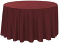 Polyester Round Tablecloth 120" Ideal for 60 inch round table (Burgundy) by KS+Linens