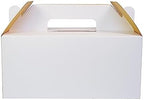 PandaPandaPPS 50 Pack White Food- Safe Paperboard Gable Boxes 8.25×5×4 inch - Image 2