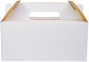 PandaPandaPPS 50 Pack White Food- Safe Paperboard Gable Boxes 8.25×5×4 inch - Image 2