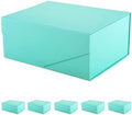 PACKHOME 6 Tiffany Blue Gift Boxes 9x6.5x3.8in with Magnetic Lids by PACKHOME