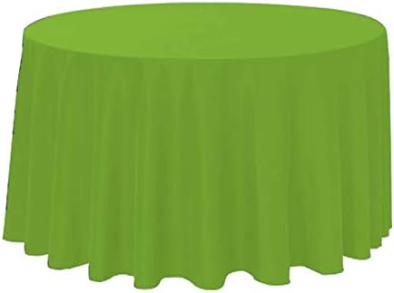 Polyester Round Tablecloth 120" Ideal for 60 inch round table (Apple Green) - Image 2