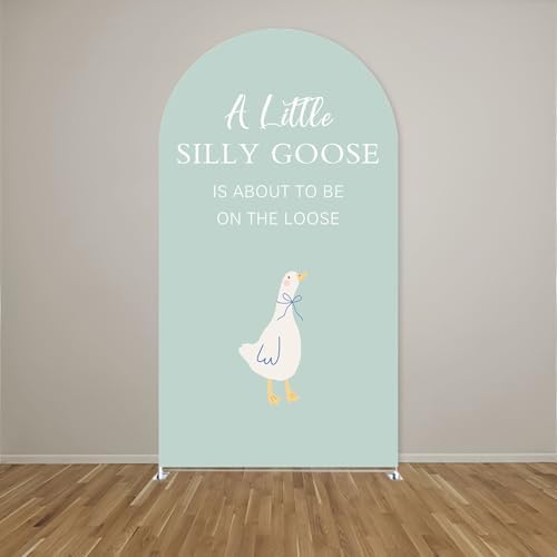 Arch Backdrop Cover for One Silly Goose Baby Shower Arch Stand Stretchy Cover First Goose Kids 1st Birthday Party Fiesta Decorations (6x2.6ft Cover,985) - Image 2