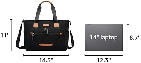 FHELAD Diaper Bag Tote for Women, Baby Diaper Bag 16L (Black) - Image 3