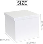YINUOYOUJIA Large White Gift Box 3 Pack 12x12x10 Inches. - Image 2