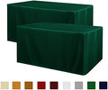 Obstal 2 Pack Blackish Green Table Cloths for 8 Foot Rectangle Tables by Obstal